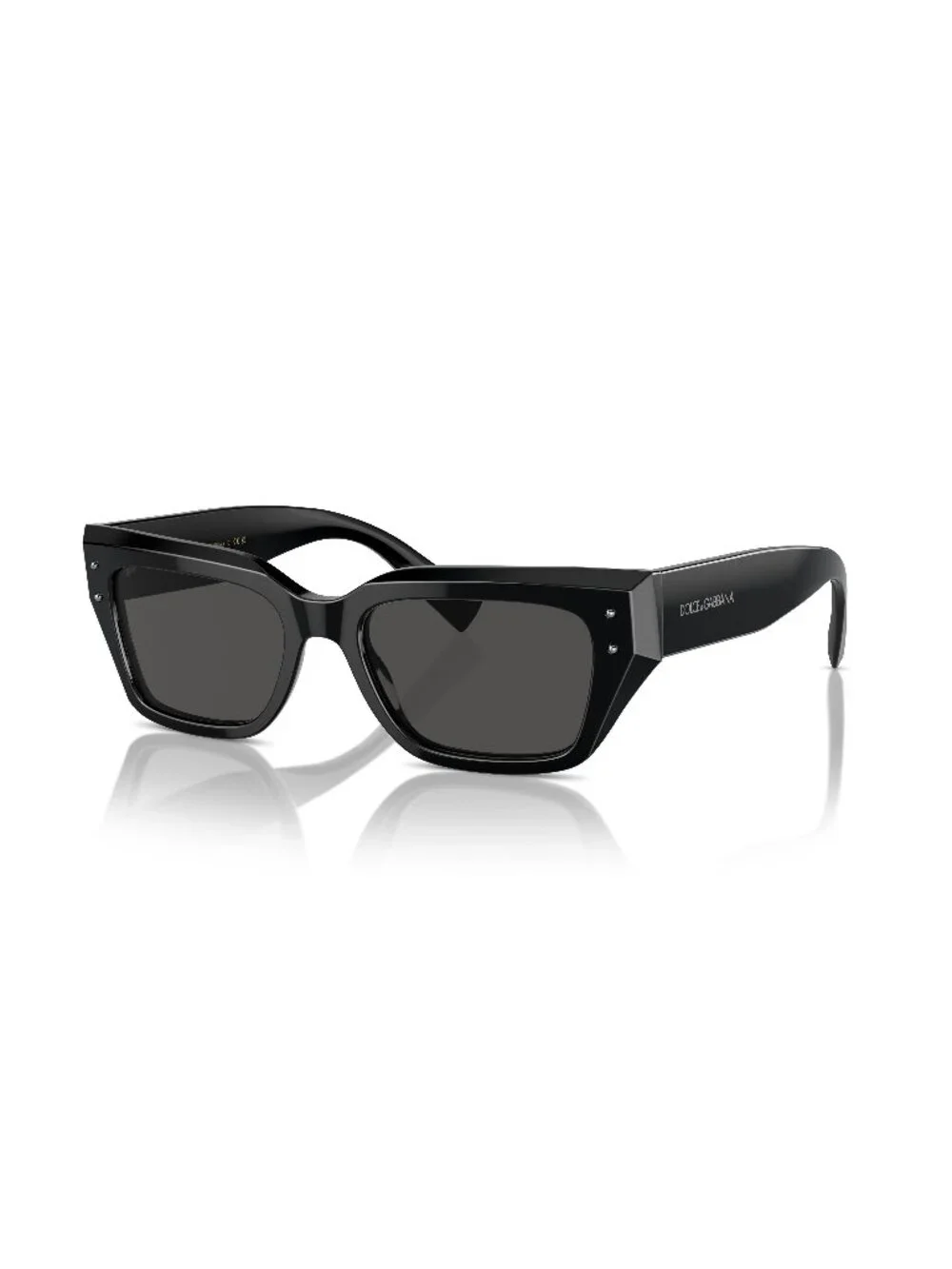 New Dolce&Gabbana Women's Sunglasses Black Butterfly Grey Lens Acetate Frame
